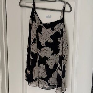Torrid Black and White Floral Camisole